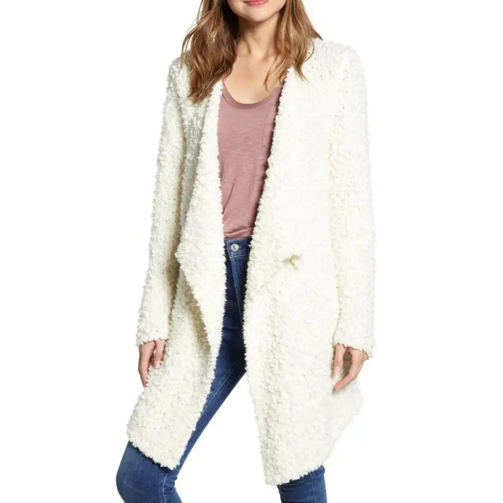 1. State Antique White Golden Hour Drape Front Cardigan NWT Womens Size Small - Picture 1 of 7